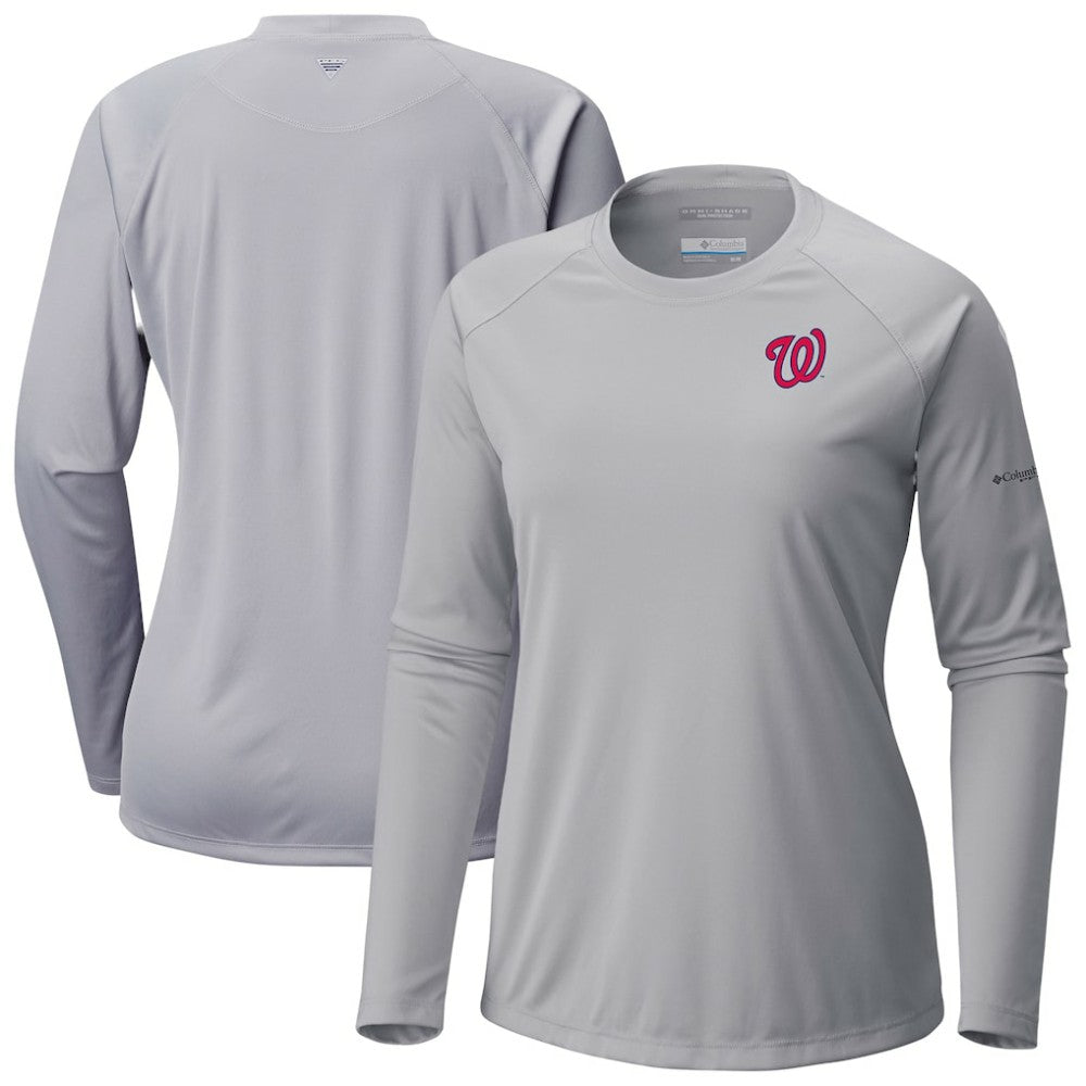 Washington Nationals Columbia Tidal Tee II Long Sleeve T-Shirt Near Me