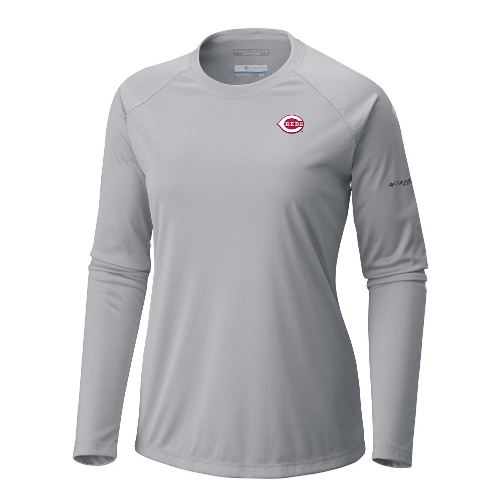 Cincinnati Reds Columbia Tidal Tee II Long Sleeve T-Shirt for sale