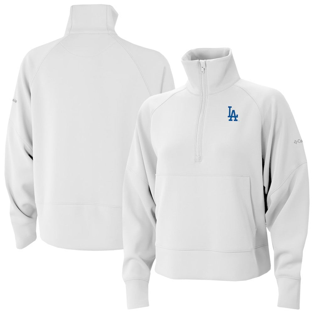 Los Angeles Dodgers Columbia Women's Wickhams Hills Raglan Omni-Wick Quarter-Zip Pullover Discount