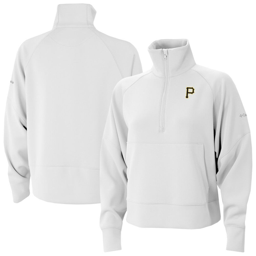 Pittsburgh Pirates Columbia Women's Wickhams Hills Raglan Omni-Wick Quarter-Zip Pullover for sale