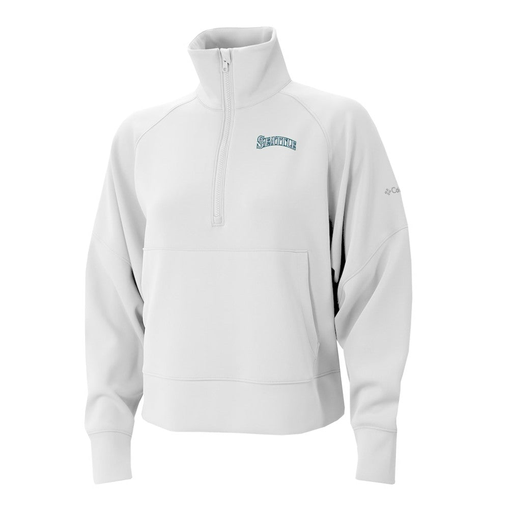 Seattle Mariners Columbia Women's Wickhams Hills Raglan Omni-Wick Quarter-Zip Pullover Discount