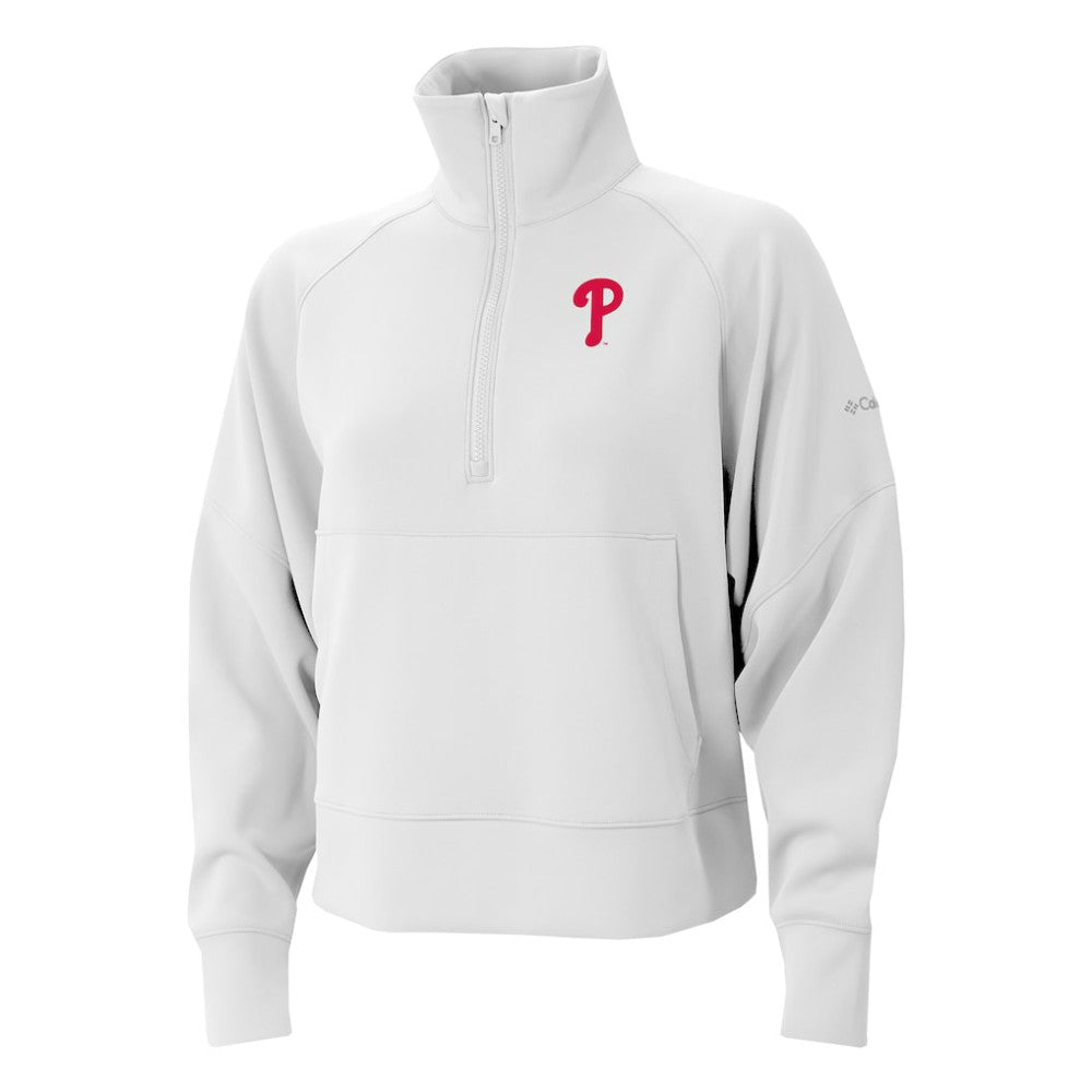 Philadelphia Phillies Columbia Women's Wickhams Hills Raglan Omni-Wick Quarter-Zip Pullover Online
