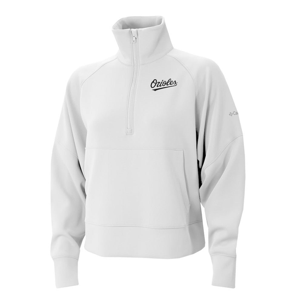 Baltimore Orioles Columbia Women's Wickhams Hills Raglan Omni-Wick Quarter-Zip Pullover for sale