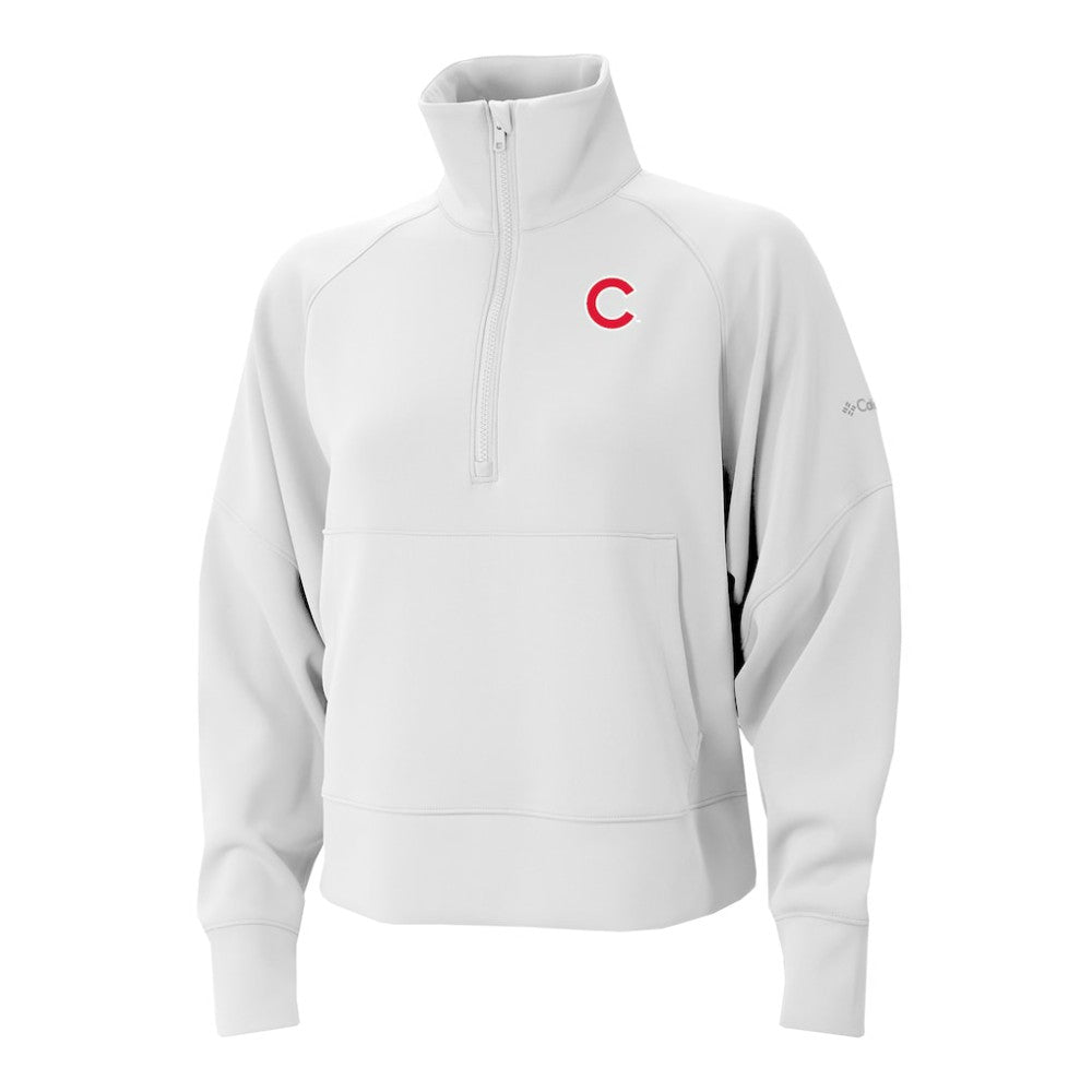 Chicago Cubs Columbia Women's Wickhams Hills Raglan Omni-Wick Quarter-Zip Pullover Outlet