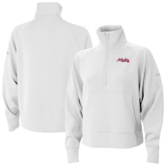 Atlanta Braves Columbia Women's Wickhams Hills Raglan Omni-Wick Quarter-Zip Pullover Sale