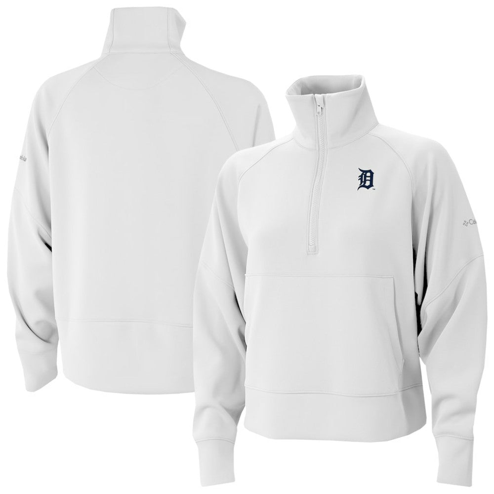 Detroit Tigers Columbia Women's Wickhams Hills Raglan Omni-Wick Quarter-Zip Pullover Discount