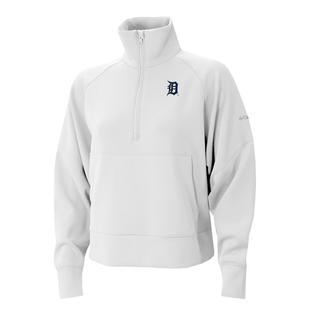 Detroit Tigers Columbia Women's Wickhams Hills Raglan Omni-Wick Quarter-Zip Pullover Discount