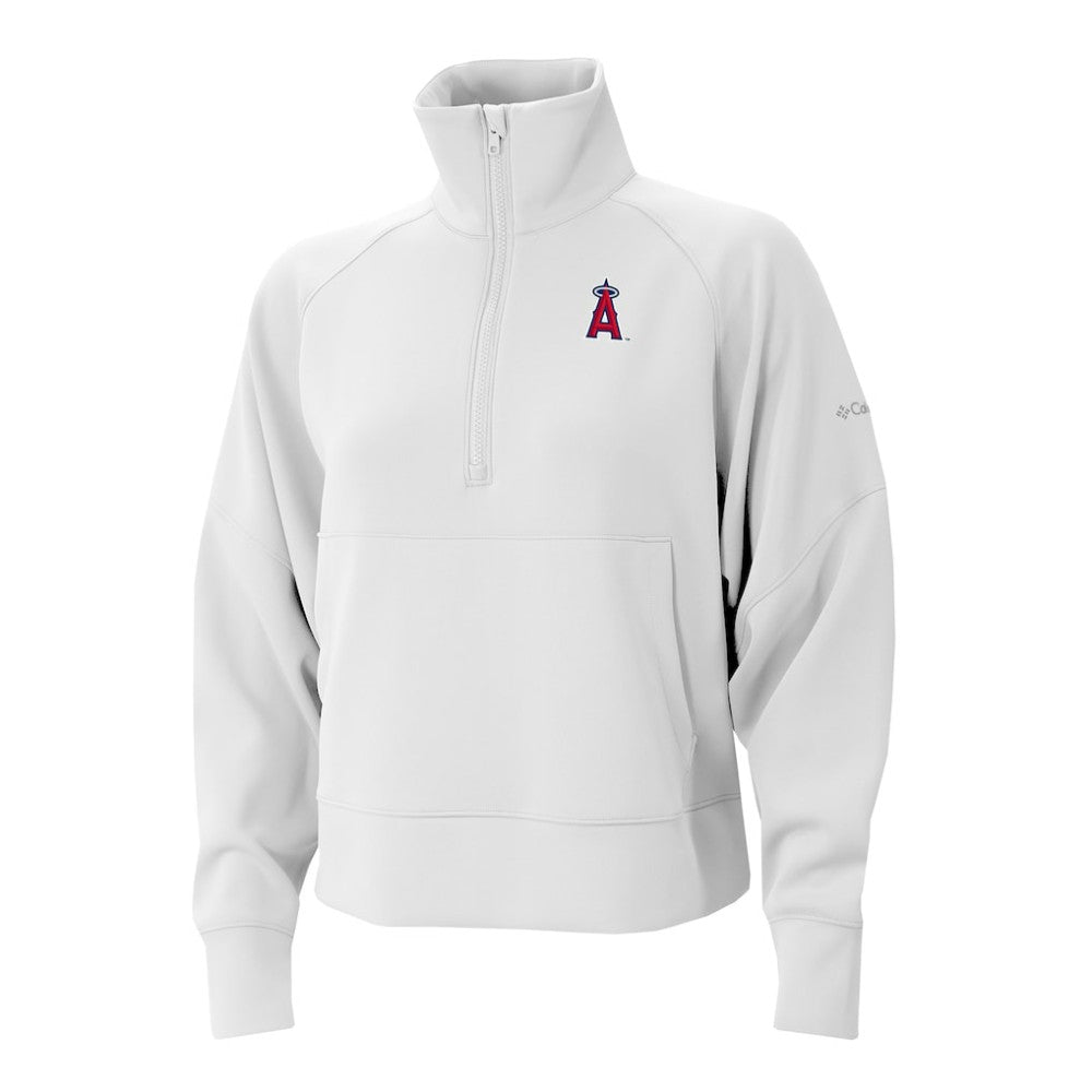 Los Angeles Angels Columbia Women's Wickhams Hills Raglan Omni-Wick Quarter-Zip Pullover Online