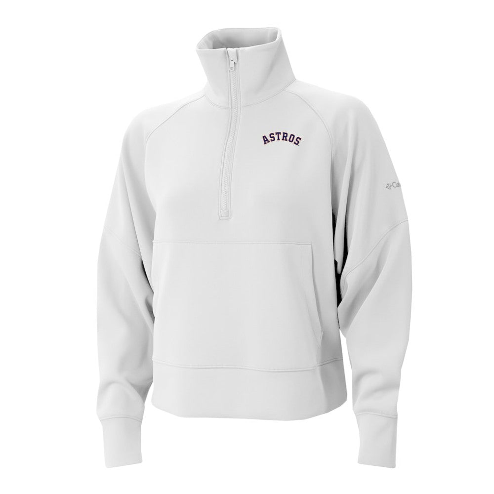 Houston Astros Columbia Women's Wickhams Hills Raglan Omni-Wick Quarter-Zip Pullover Near Me