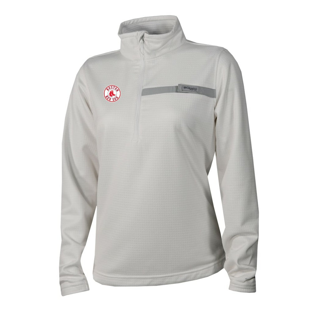 Boston Red Sox Columbia Women's Skiff Guide Fleece Half-Zip Pullover Jacket Outlet