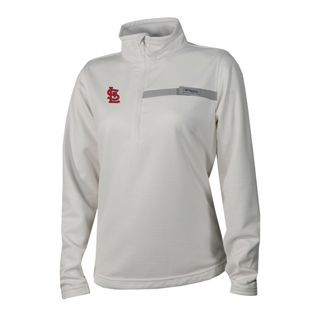 St. Louis Cardinals Columbia Women's Skiff Guide Fleece Half-Zip Pullover Jacket for sale