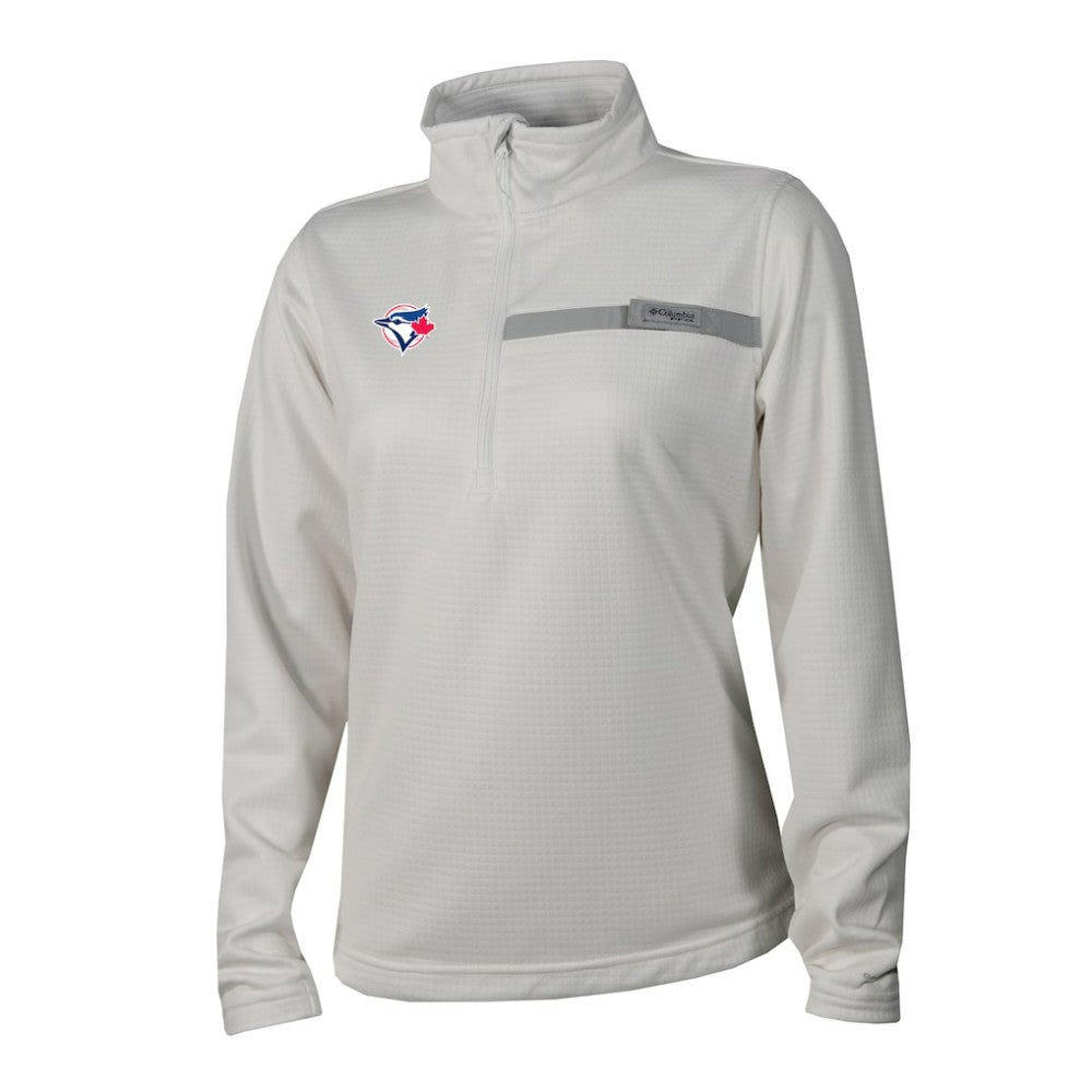 Toronto Blue Jays Columbia Women's Skiff Guide Fleece Half-Zip Pullover Jacket for sale