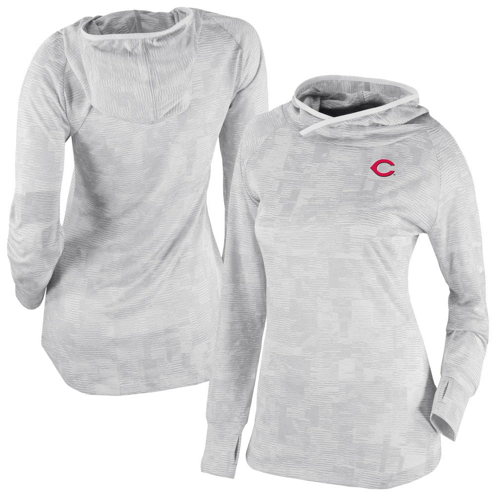 Cincinnati Reds Columbia Women's Omni-Wick Sunday Ball Raglan Pullover Hoodie Sale