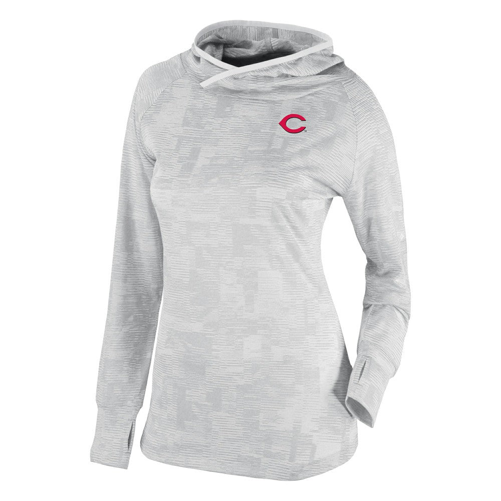 Cincinnati Reds Columbia Women's Omni-Wick Sunday Ball Raglan Pullover Hoodie Sale