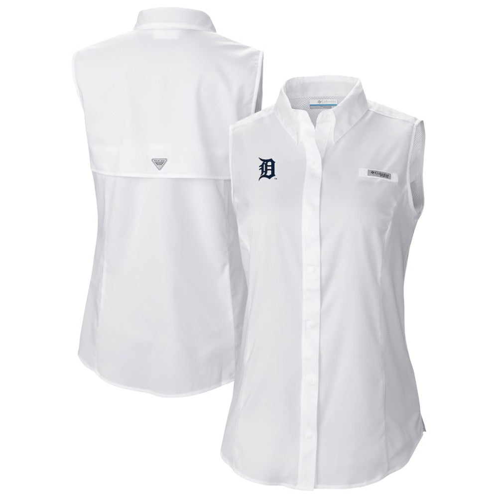 Detroit Tigers Columbia Women's Tamiami Sleeveless Shirt Near Me