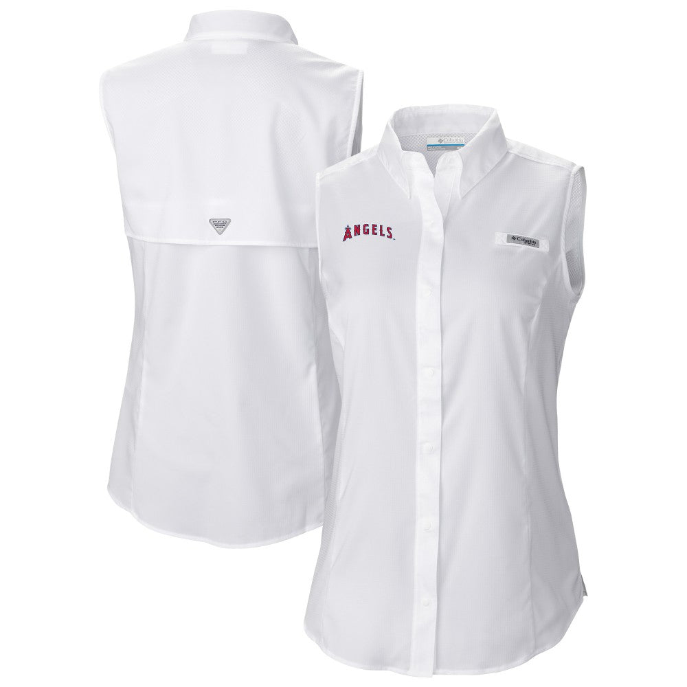 Los Angeles Angels Columbia Women's Tamiami Sleeveless Shirt Discount