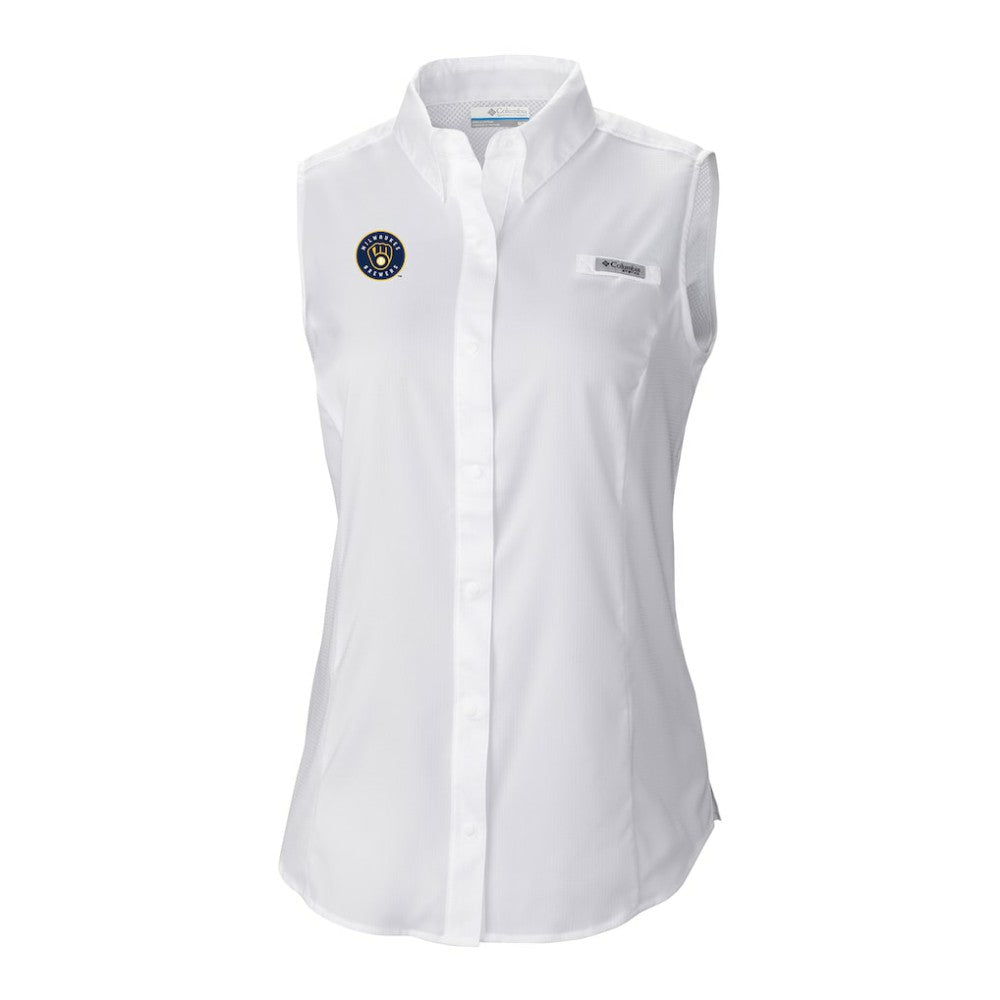 Milwaukee Brewers Columbia Women's Tamiami Sleeveless Shirt Sale