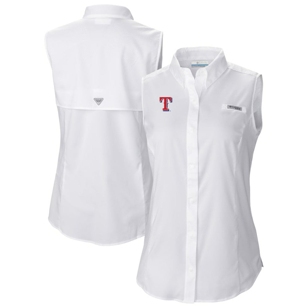 Texas Rangers Columbia Women's Tamiami Sleeveless Shirt Discount