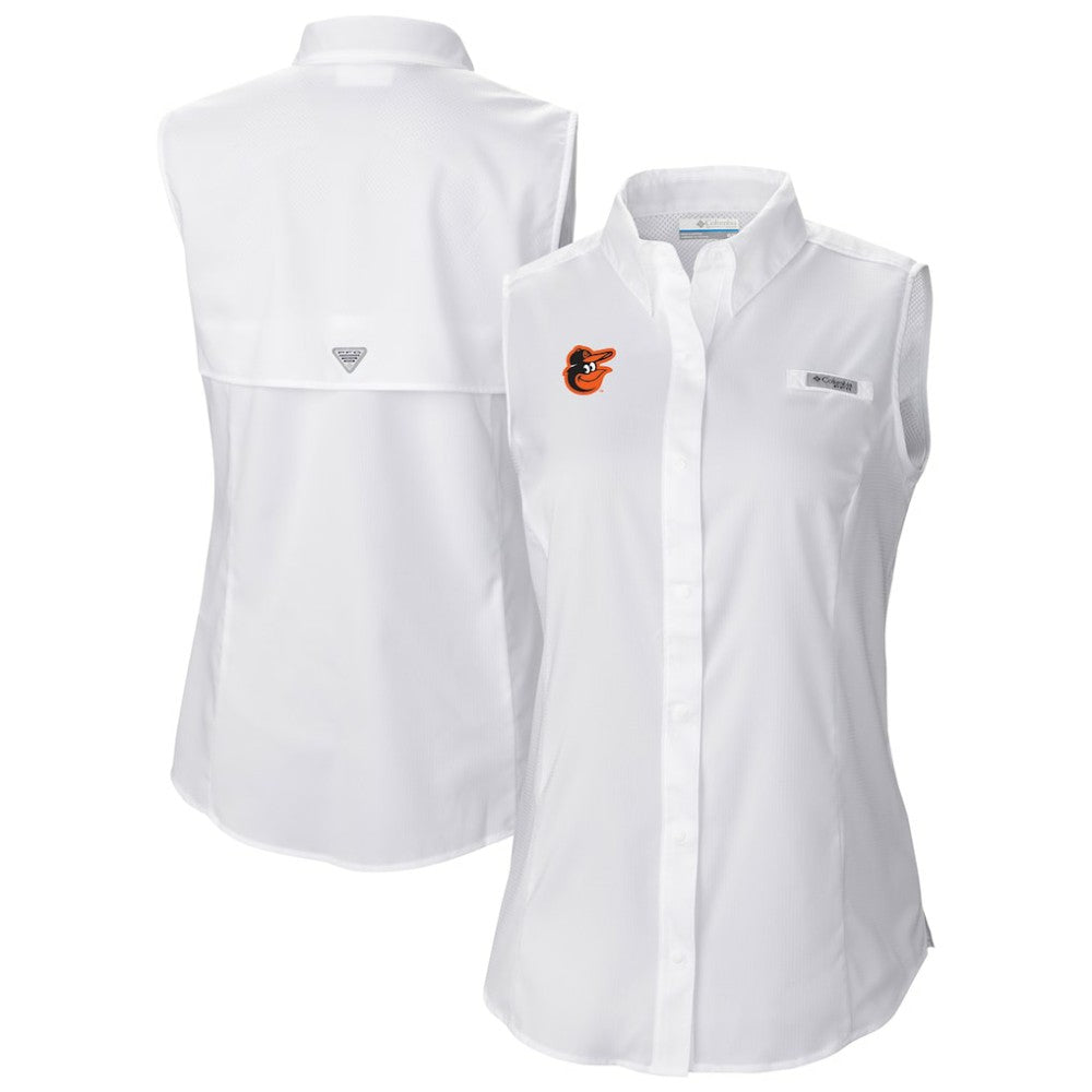 Baltimore Orioles Columbia Women's Tamiami Sleeveless Shirt Sale