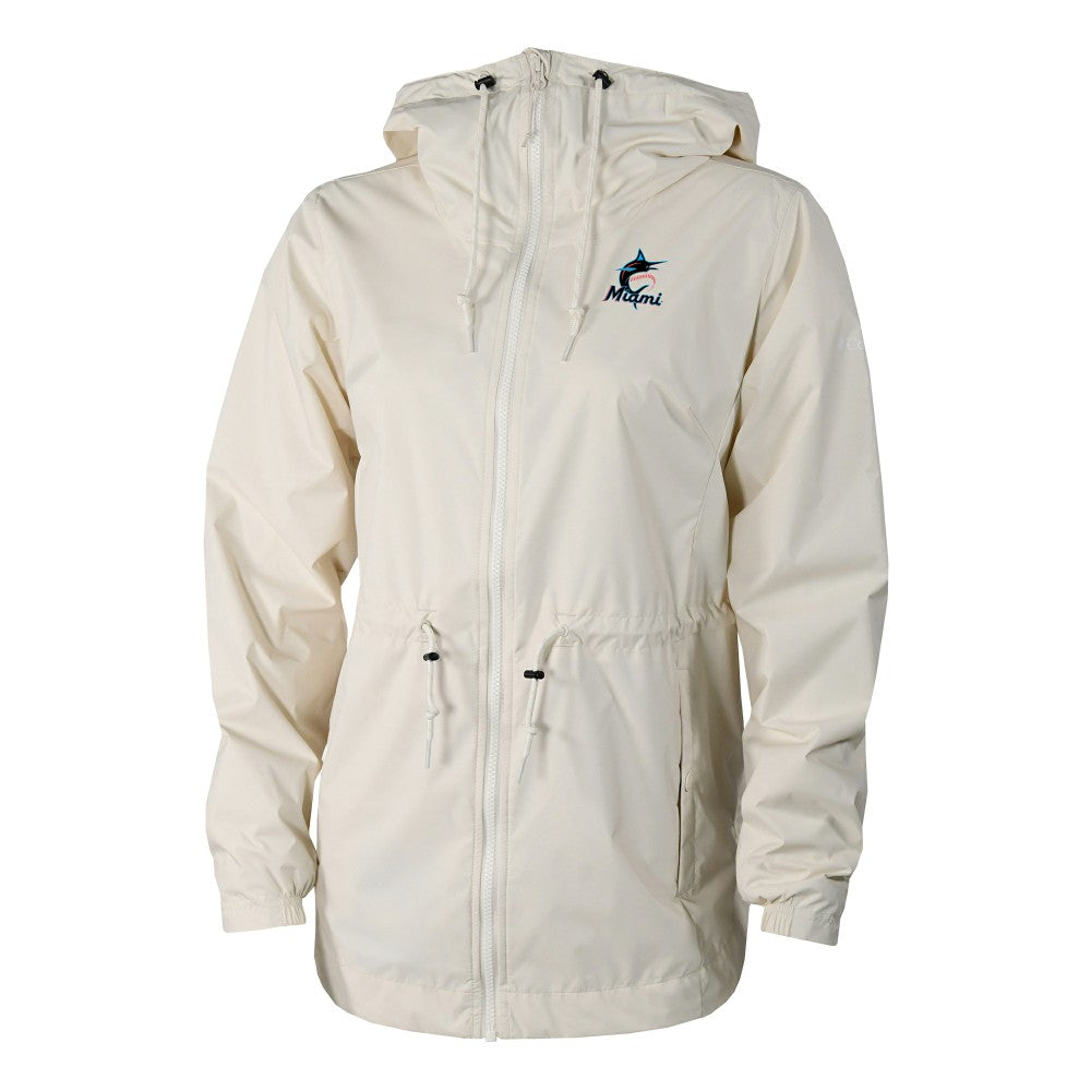 Miami Marlins Columbia Women's Lily Park Full-Zip Rain Jacket Sale