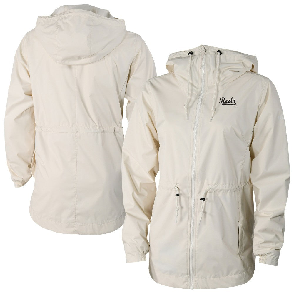 Cincinnati Reds Columbia Women's Lily Park Full-Zip Rain Jacket Outlet