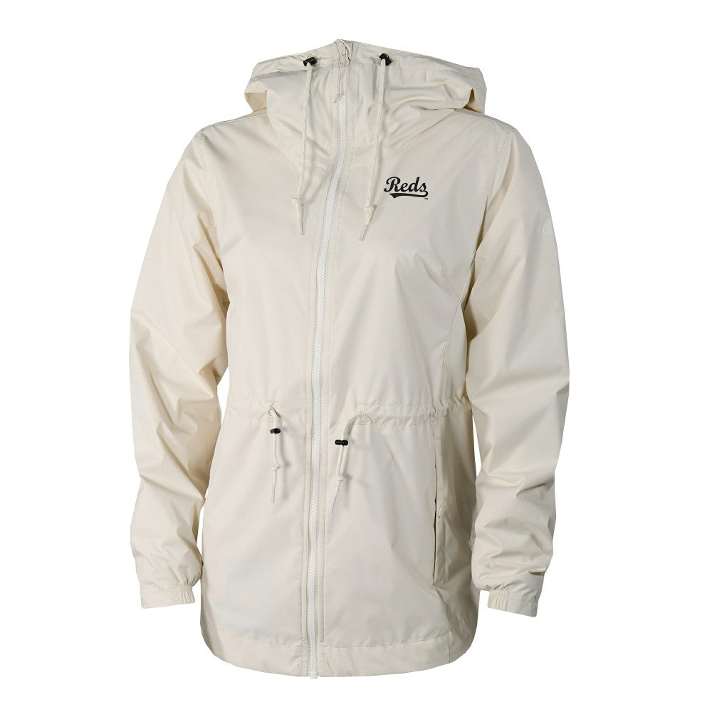 Cincinnati Reds Columbia Women's Lily Park Full-Zip Rain Jacket Outlet