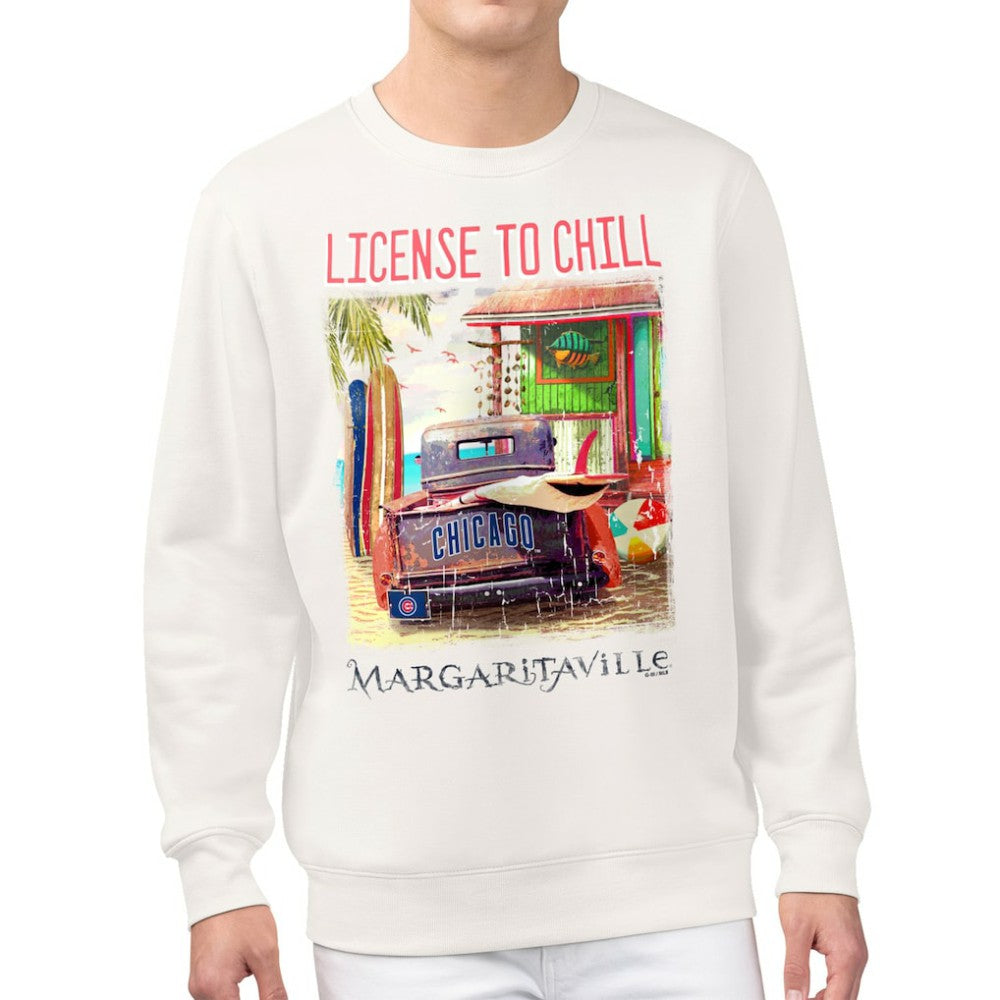 Chicago Cubs Margaritaville License to Chill Fleece Sweatshirt Outlet