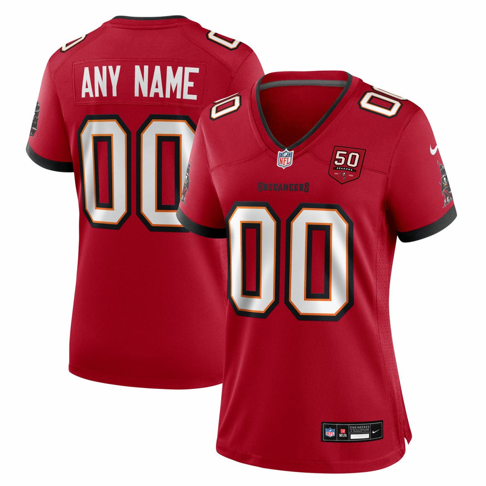 Tampa Bay Buccaneers Women's 50th Season Custom Game Jersey - Red - Nike