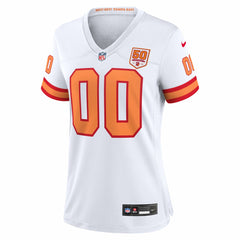 76 Tampa Bay Buccaneers Women's 50th Season Alternate Custom Game Jersey - White - Nike