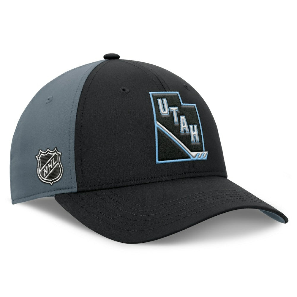Utah Mammoth Fanatics Utah Badge Adjustable Hat - Black/Charcoal | Fanatics discount