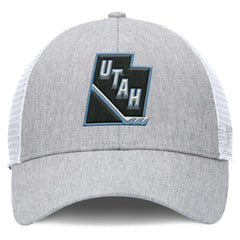 Utah Mammoth Fanatics Utah Badge Trucker Adjustable Hat - Gray/White | Fanatics Clearance