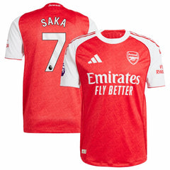 Adidas - Bukayo Saka Arsenal 2025/26 Home Player Jersey - Red