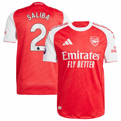 Adidas - William Saliba Arsenal 2025/26 Home Player Jersey - Red