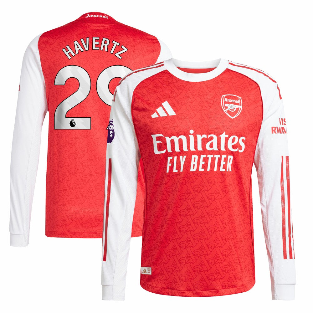 Adidas - Kai Havertz Arsenal 2025/26 Home Long Sleeve Player Jersey - Red