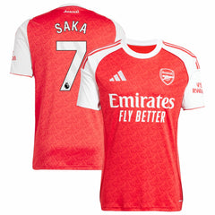 Adidas - Bukayo Saka Arsenal 2025/26 Home Replica Player Jersey - Red