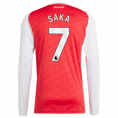 Adidas - Bukayo Saka Arsenal 2025/26 Home Replica Long Sleeve Player Jersey - Red