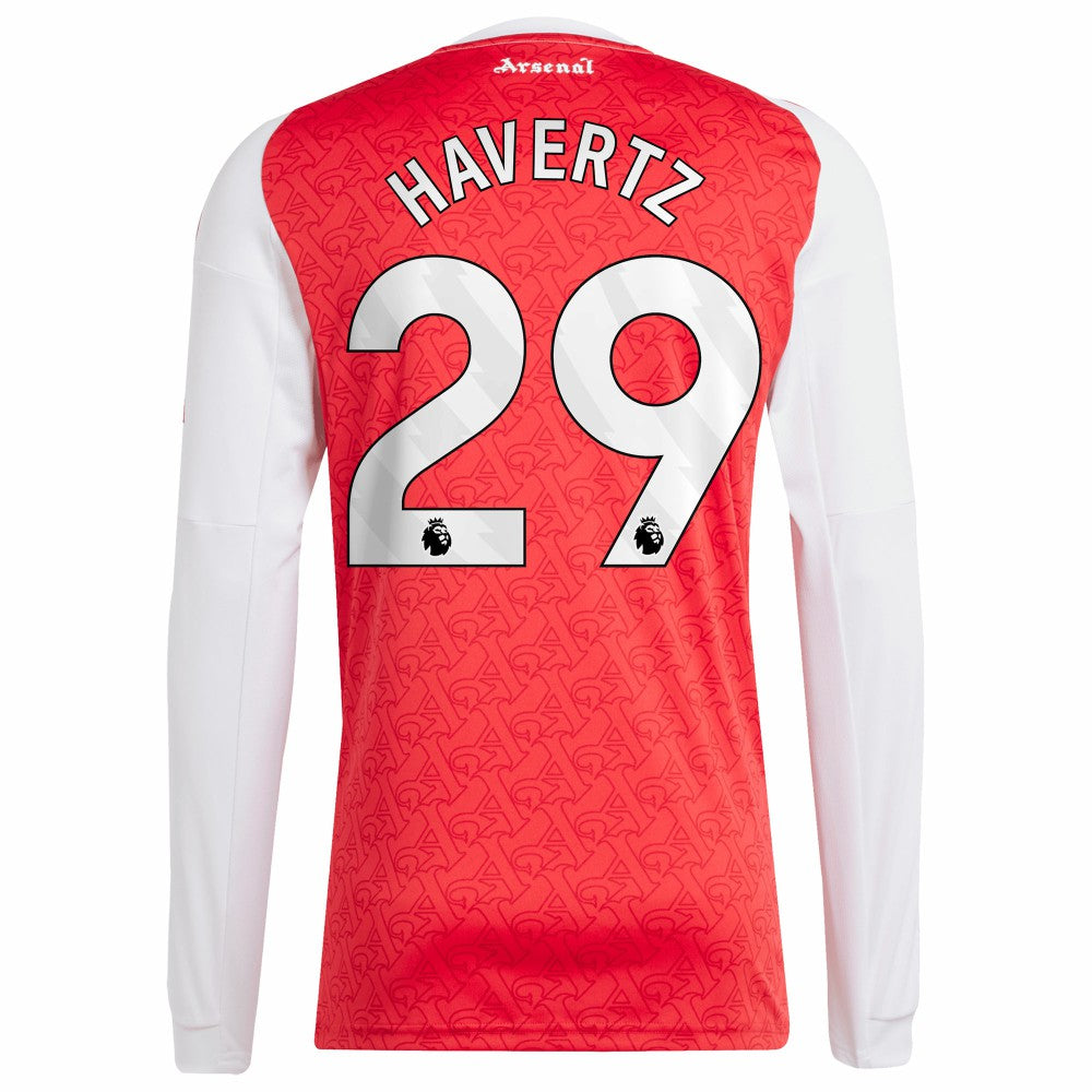 Adidas - Kai Havertz Arsenal 2025/26 Home Replica Long Sleeve Player Jersey - Red