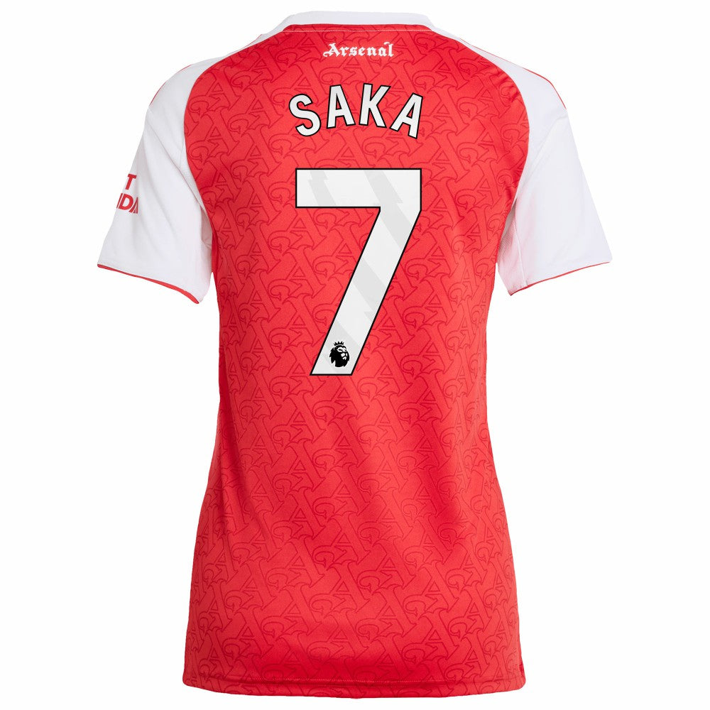 Adidas - Bukayo Saka Arsenal Women's 2025/26 Home Replica Player Jersey - Red