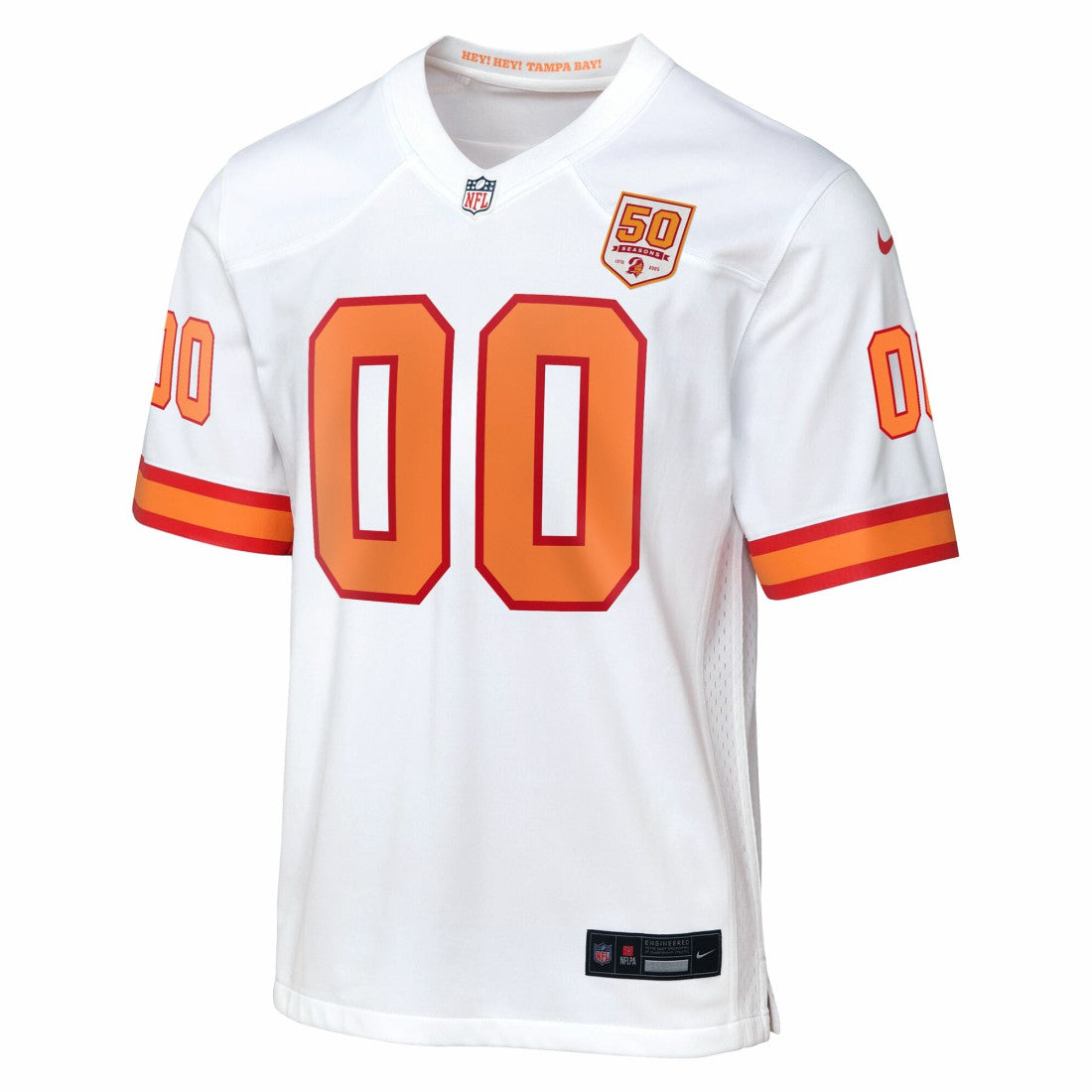 Tampa Bay Buccaneers Youth 50th Anniversary Custom Game Jersey - White - Nike