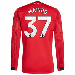 Adidas - Kobbie Mainoo Manchester United Home 2025/26 Replica Player Long Sleeve Jersey - Red