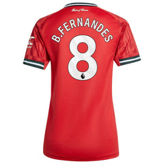 Adidas - Bruno Fernandes Manchester United Women's Home 2025/26 Replica Player Jersey - Red