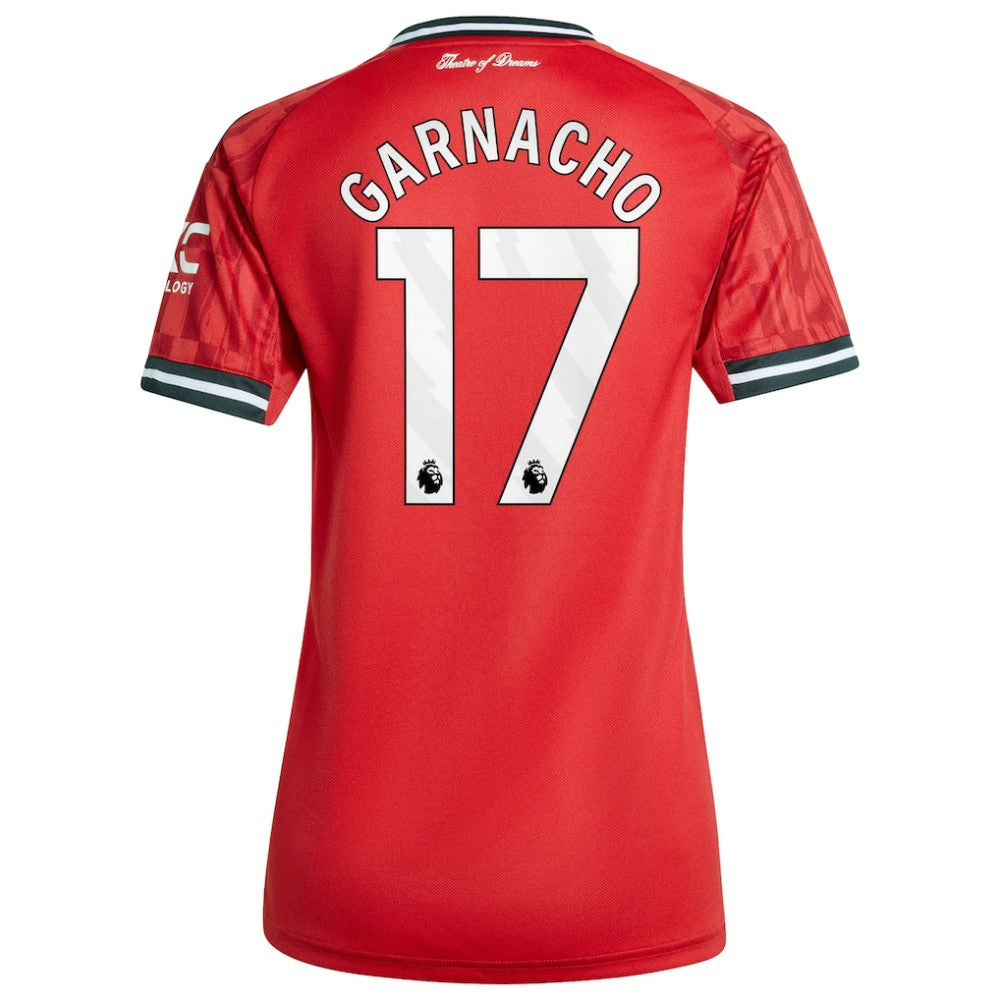 Adidas - Alejandro Garnacho Manchester United Women's Home 2025/26 Replica Player Jersey - Red