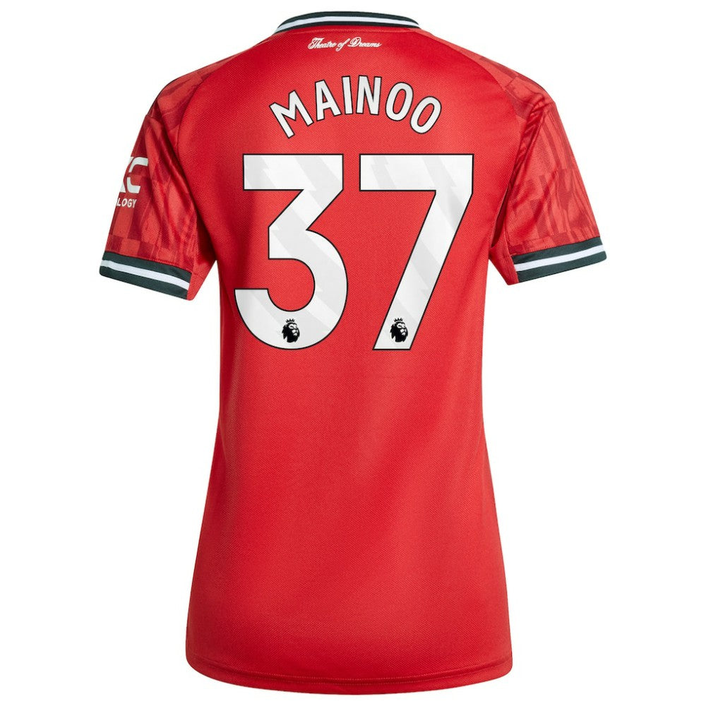 Adidas - Kobbie Mainoo Manchester United Women's Home 2025/26 Replica Player Jersey - Red