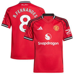 Adidas - Bruno Fernandes Manchester United Youth Home 2025/26 Replica Player Jersey - Red