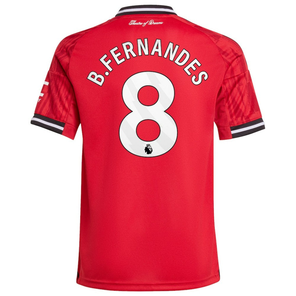 Adidas - Bruno Fernandes Manchester United Youth Home 2025/26 Replica Player Jersey - Red