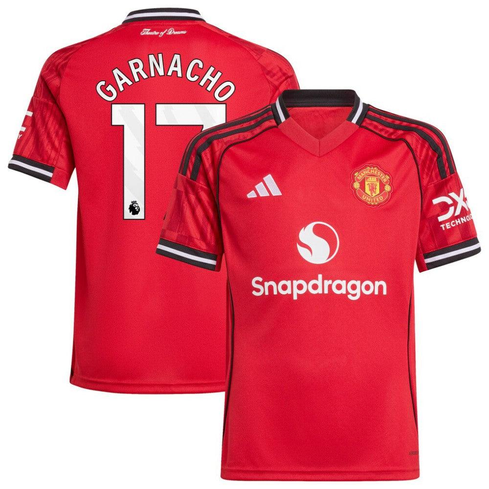 Adidas - Alejandro Garnacho Manchester United Youth Home 2025/26 Replica Player Jersey - Red