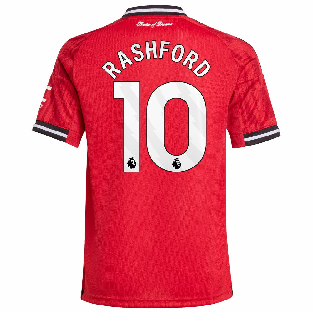 Adidas - Marcus Rashford Manchester United Youth Home 2025/26 Replica Player Jersey - Red