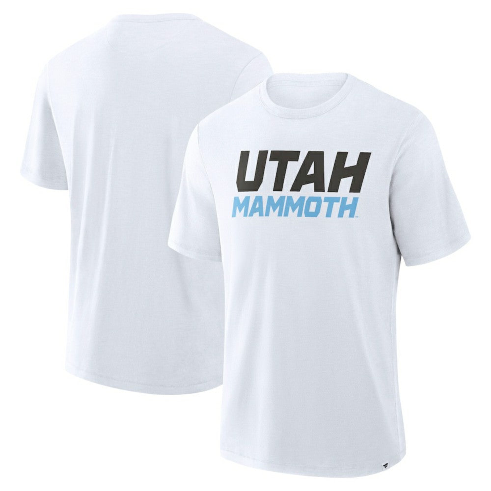 Utah Mammoth Fanatics Wordmark Stadium Slub T-Shirt - White | Fanatics discount