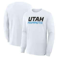 Utah Mammoth Fanatics Wordmark Legacy Long Sleeve T-Shirt - White | Fanatics on sale
