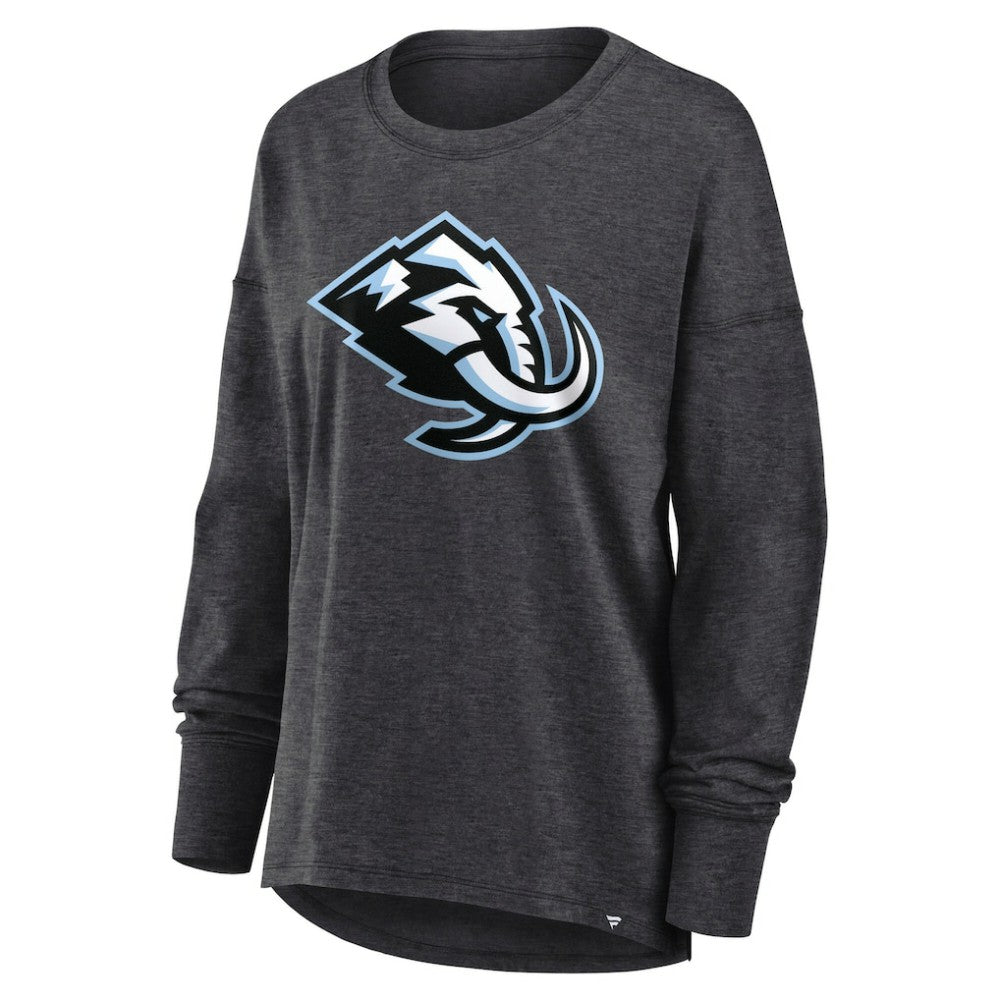 Utah Mammoth Fanatics Women's Primary Logo Legacy Long Sleeve T-Shirt - Heather Charcoal | Fanatics online